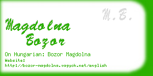 magdolna bozor business card